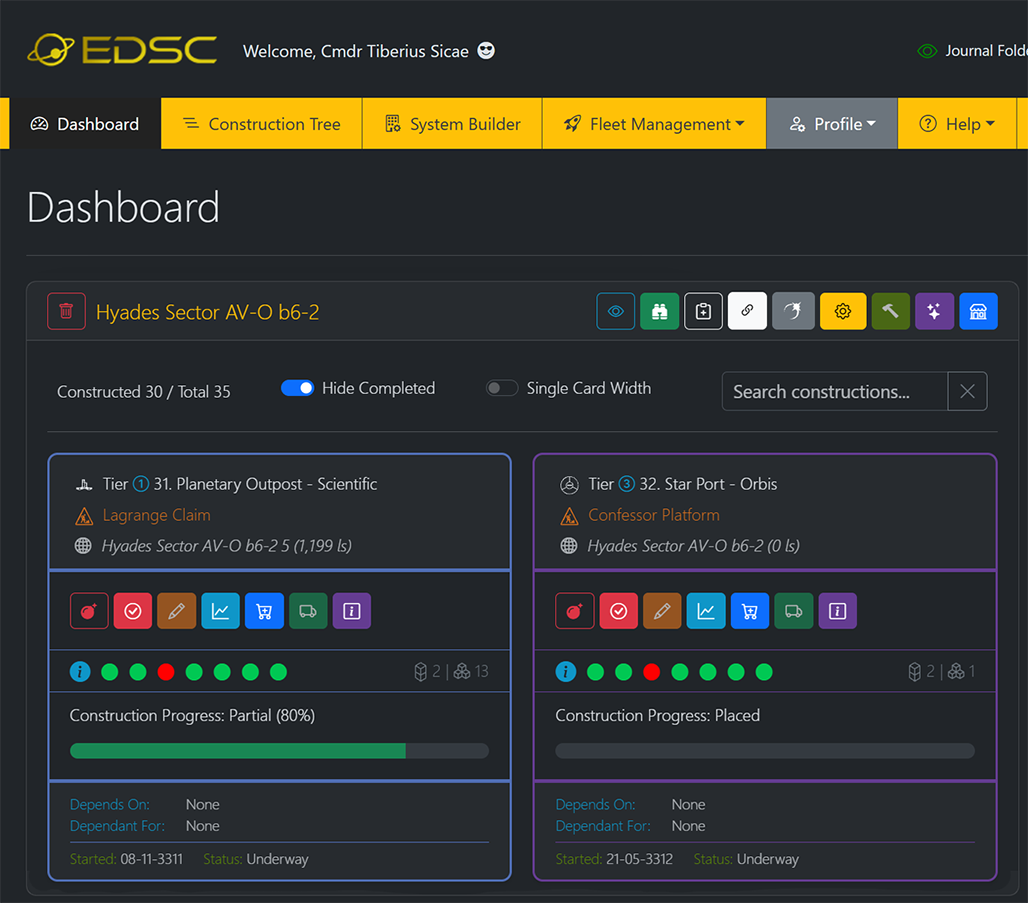 UI Interface Design for EDSC